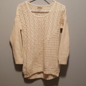 Lucky brand cable knit ivory sweater
